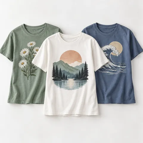 Soft cotton graphic tees